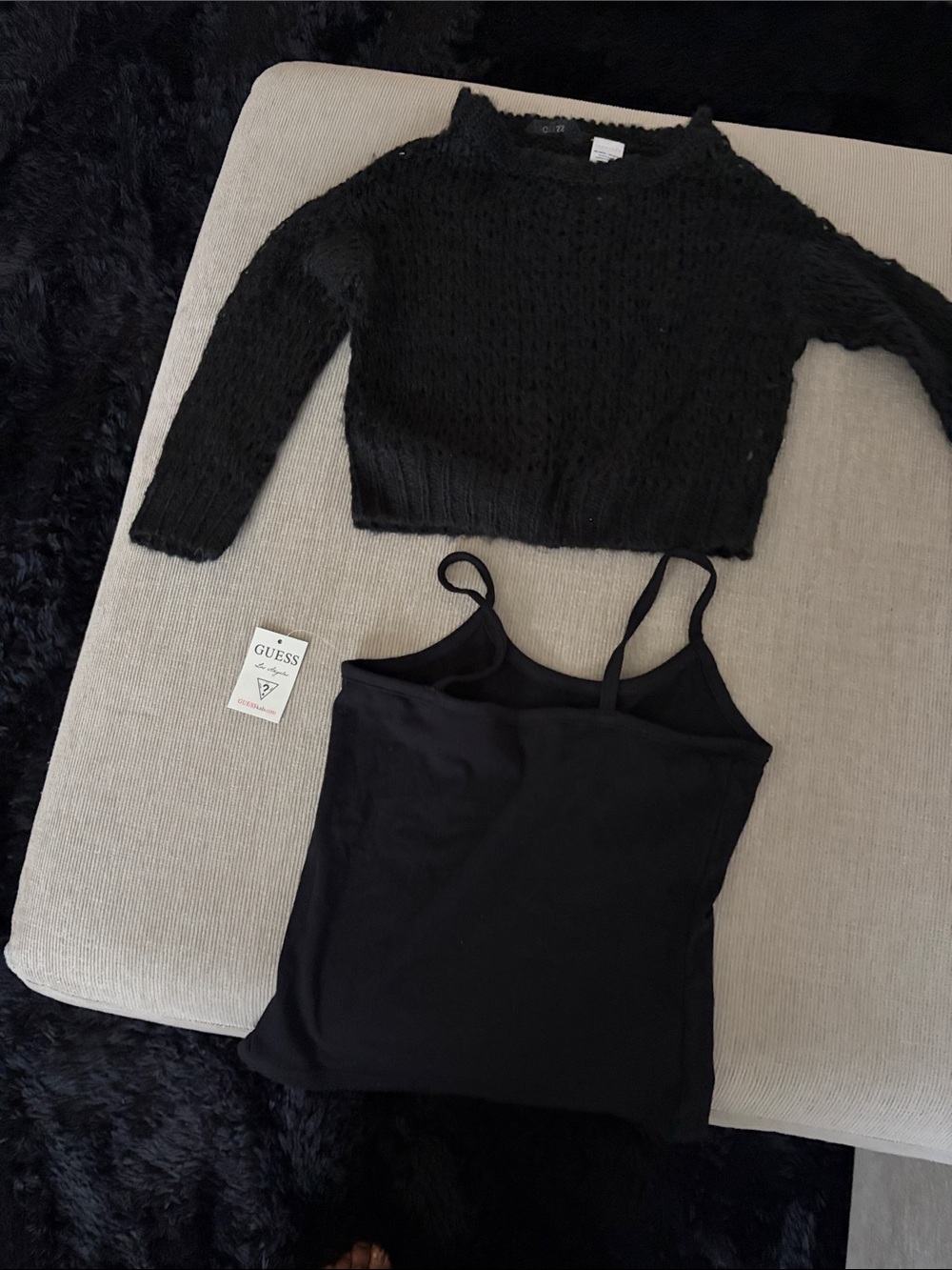 GUESS Black Spaghetti-Strap Camisole